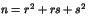 $n=r^2+rs+s^2$