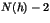 $N(h)-2$