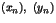 $(x_n),\ (y_n)$