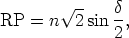          --
RP  = n V~  2 sin d-,
              2  